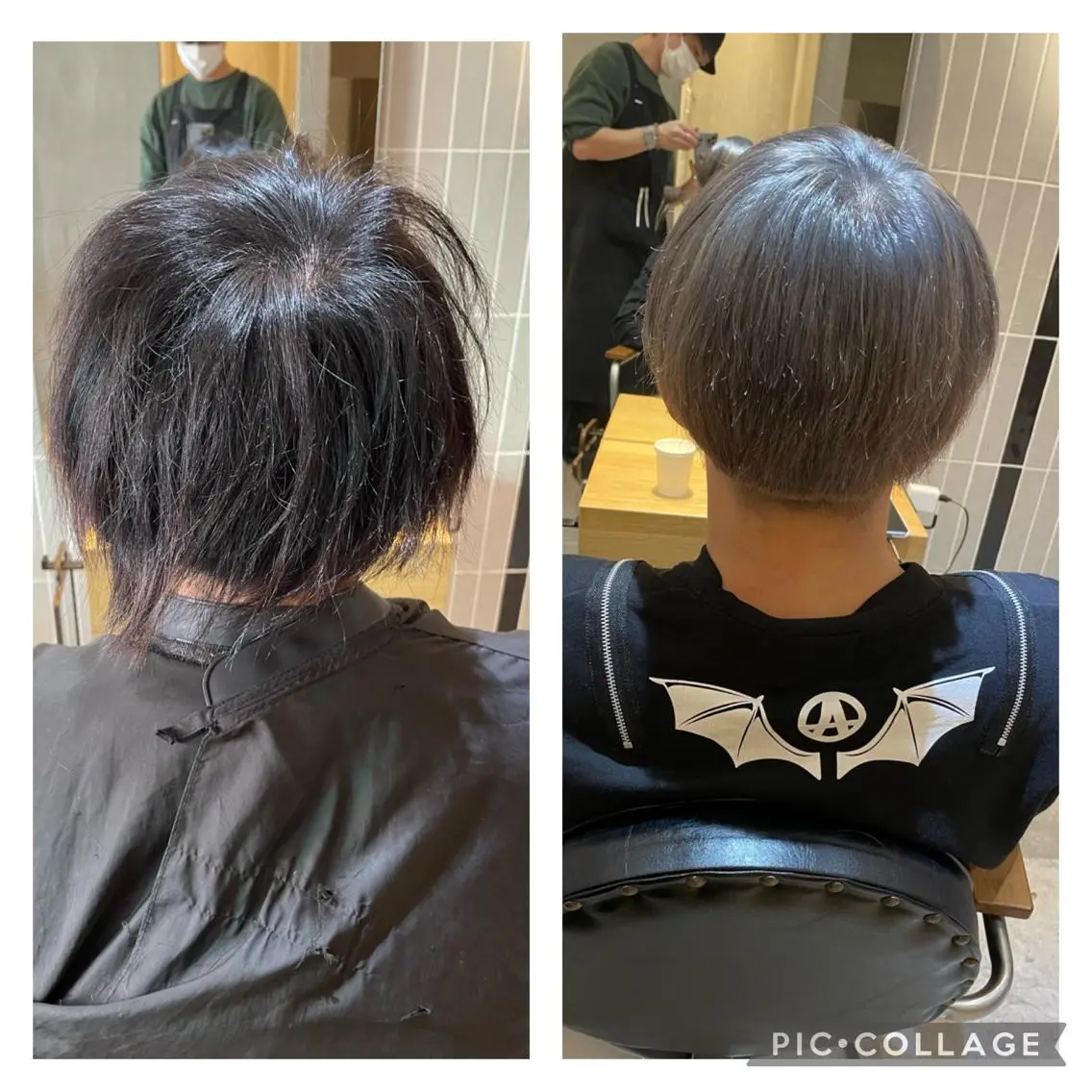 ショート メンズ 複雑履歴に対応ブリー チ無しダブルカラーのヘアスタイル