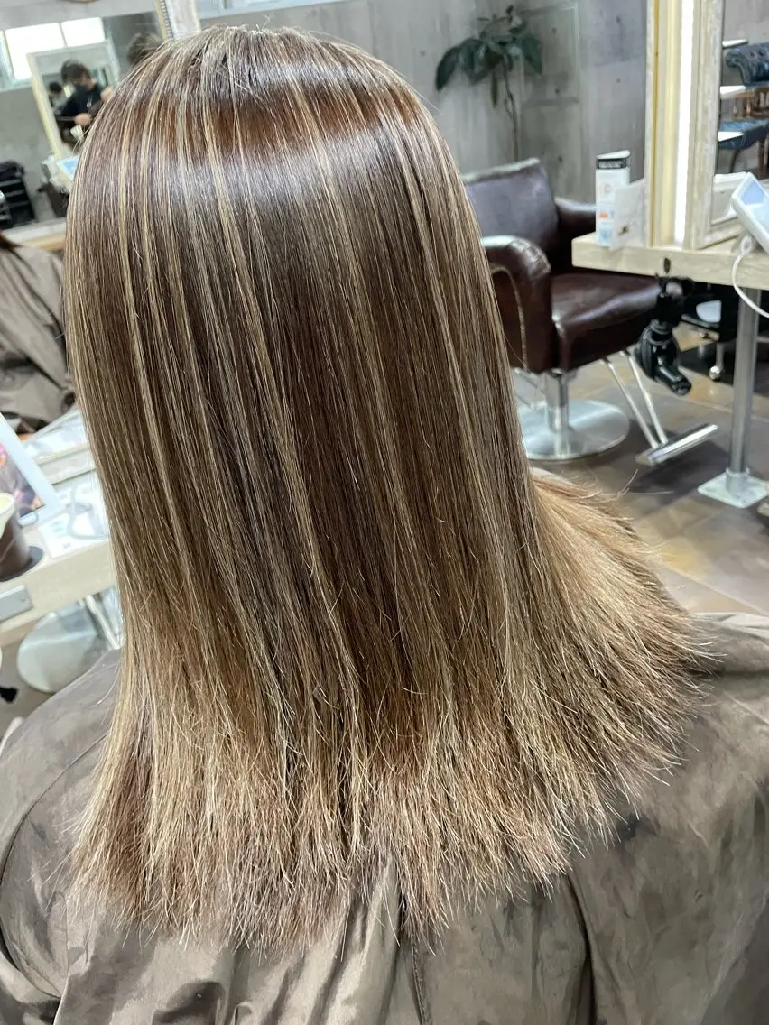 セミロング カラー パーマ ヘアアレンジ メンズ キッズ 北千住10分 肥高　壮汰のヘアスタイル