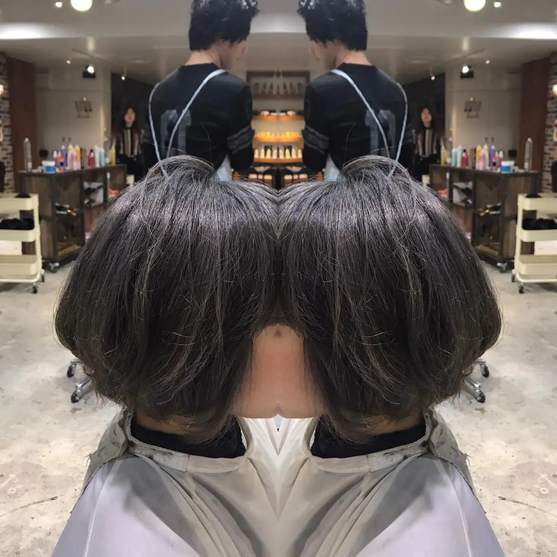 ショート カラー パーマ ヘアアレンジ メンズ メンズハイライト グラデーションカラー グレージュ ハイライトカラー 外国人風カラー Forest. -髪質改善-のヘアスタイル