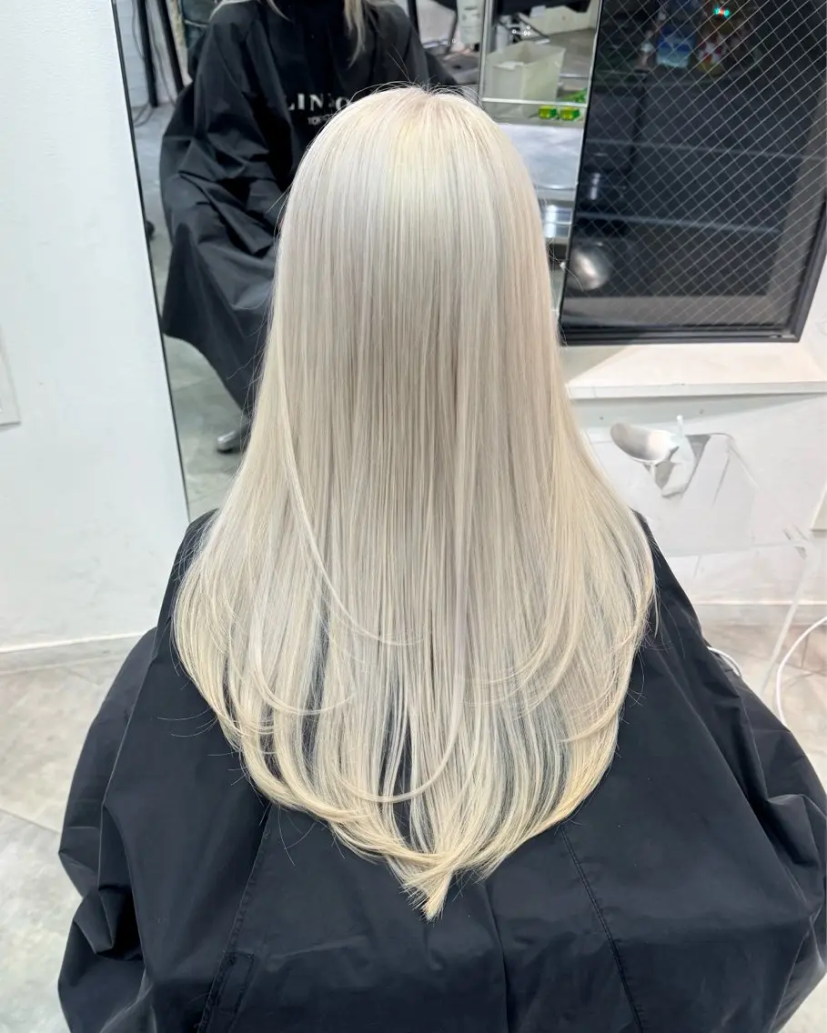 ロング カラー ベージュカラー ブリーチ ブロンド ケアブリーチ 透明感カラー ヘアカラー 堂本 陽のヘアスタイル