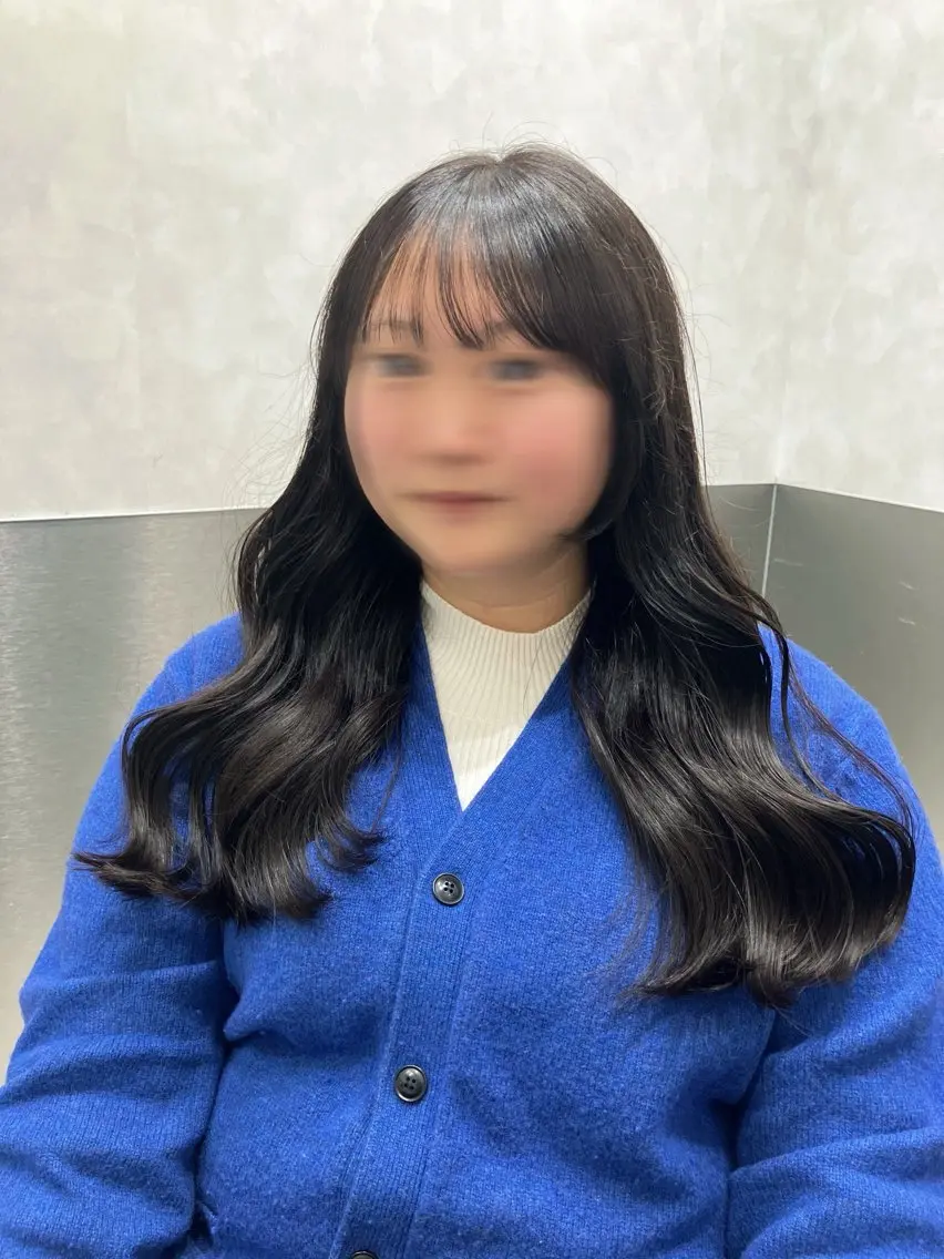 ロング カラー カット ヘアカラー トリートメント 💖ブリーチなし透明 感💖ASAHIのヘアスタイル