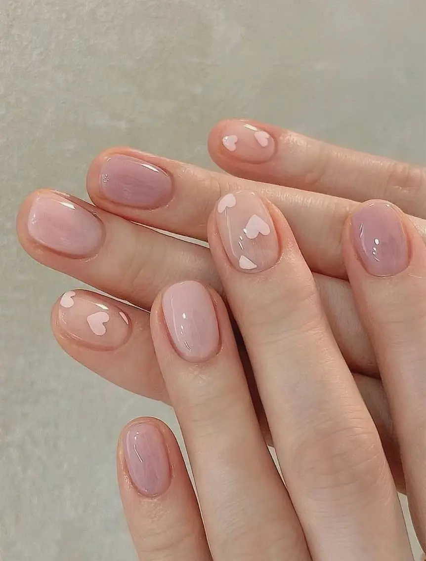 ネイル チークネイル 長さ出し ハート マグネットネイル 持ち込み ハンドネイル 長出し専門店🎀 HARO💕Nailのネイルデザイン