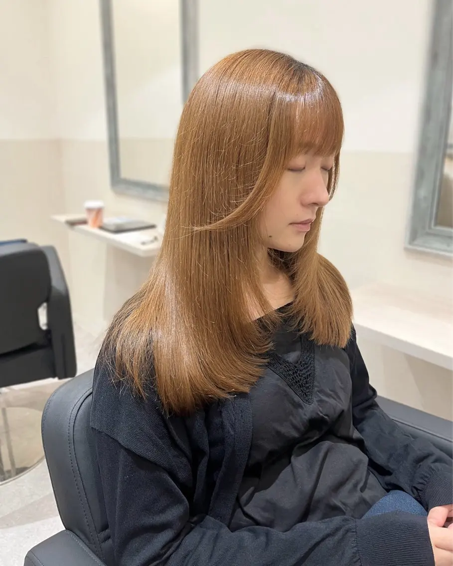 ロング 髪質改善縮毛矯正/ 銀座/堤　葵生のヘアスタイル