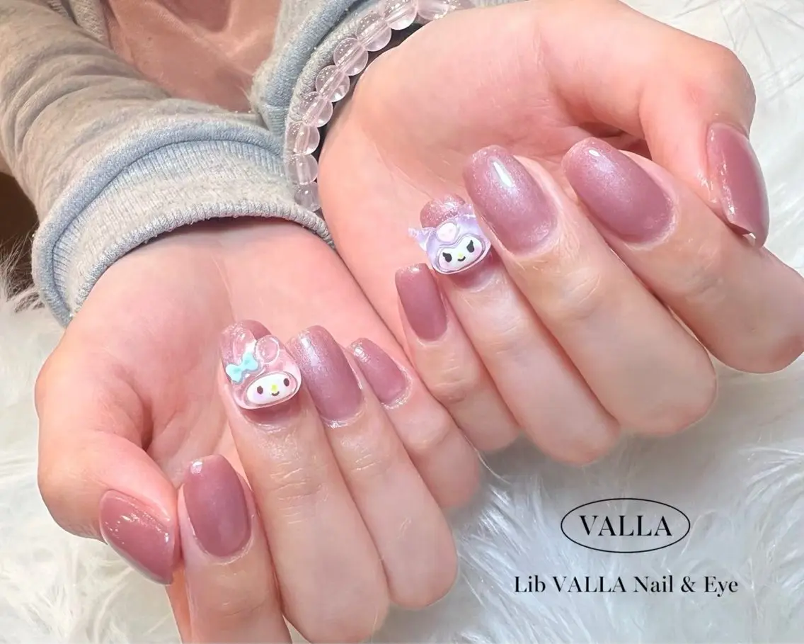 ネイル ハンドネイル LIB VALLA Yuri🍭🖤のネイルデザイン