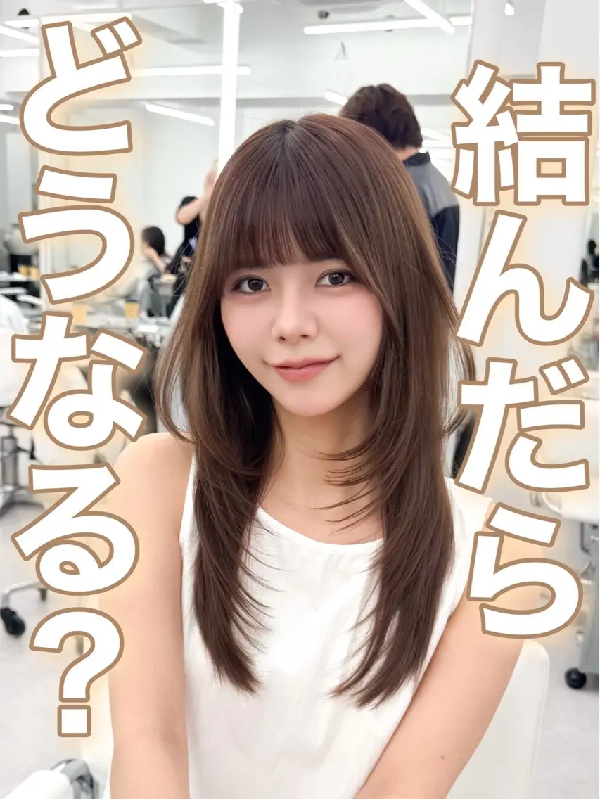 セミロング カラー ヘアアレンジ 顔周り&ミディアム 特化/池袋/kokiのヘアスタイル