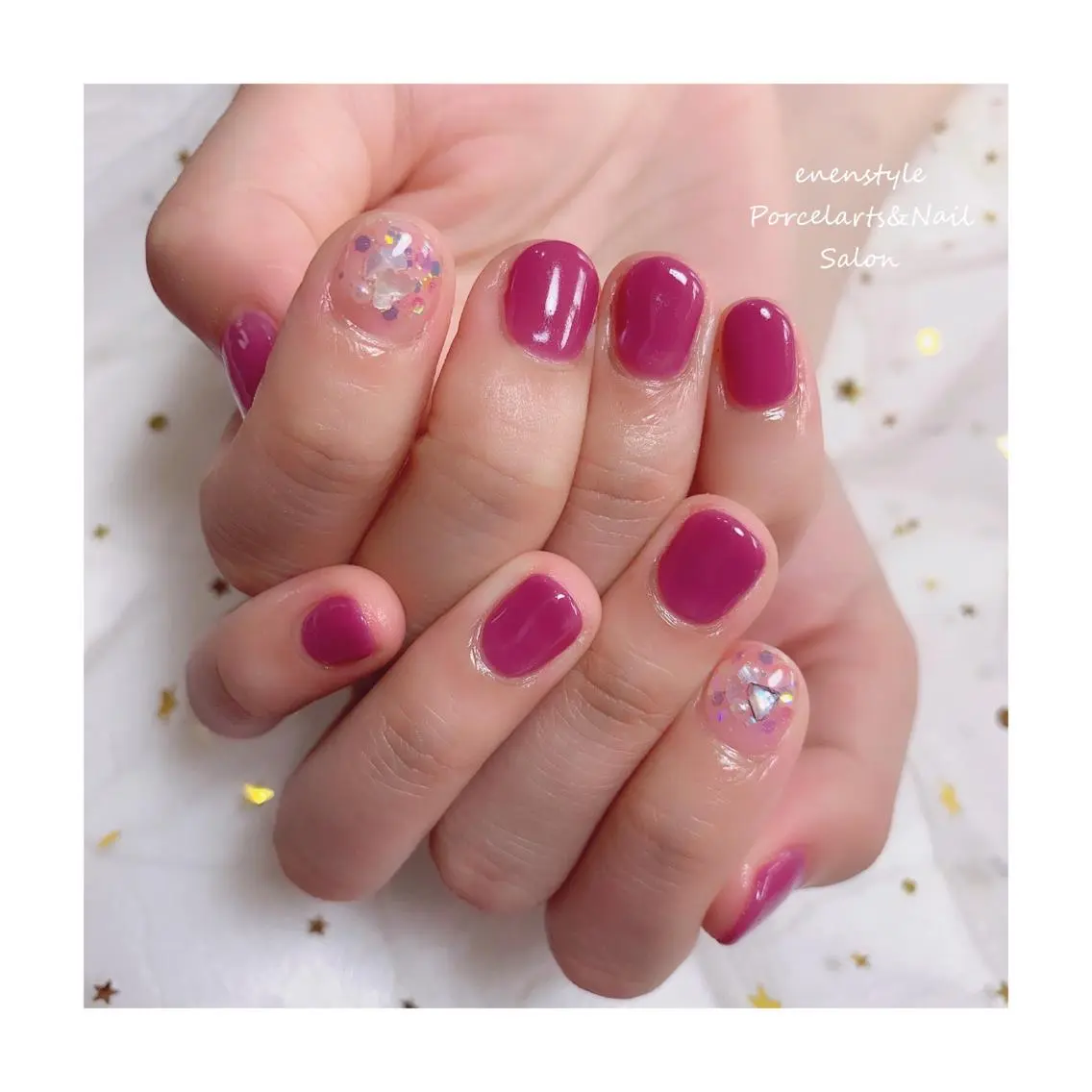 ショート ネイル ジェルネイル ニュアンスネイル オフィスネイル ワンカラーネイル パラジェル ハンドネイル 🐾enen style 🐾のネイルデザイン