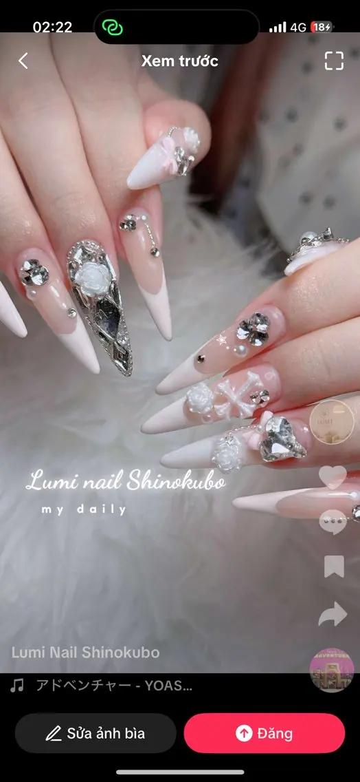ネイル オーロラネイル チークネイル 長さ出し フレンチネイル ハロウィン Lumi Shinokuboのネイルデザイン