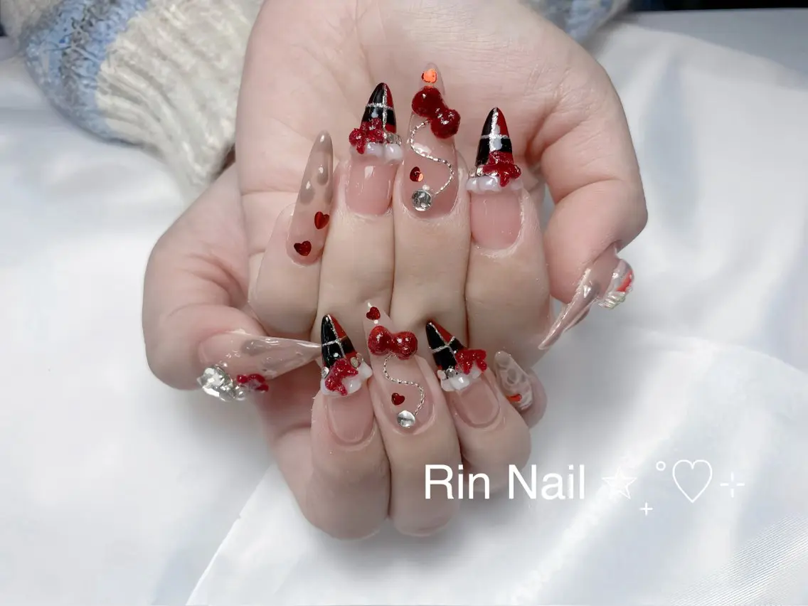 ネイル アートネイル ロングネイル ニュアンスネイル スカルプネイル ネイルチップ Rin Nail 新大久保店のネイルデザイン