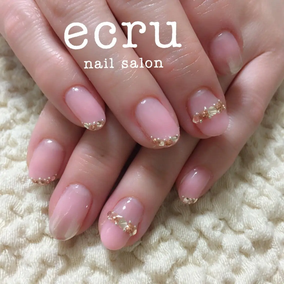 ネイル アートネイル ジェルネイル グラデーション キラキラネイル ミラーネイル ecru nail 長谷川まきのネイルデザイン