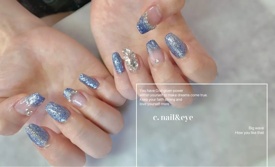 ネイル 長さ出し フットネイル フレンチネイル 氷ネイル・うるうるネイル マグネットネイル C.Nail &Eyeのネイルデザイン