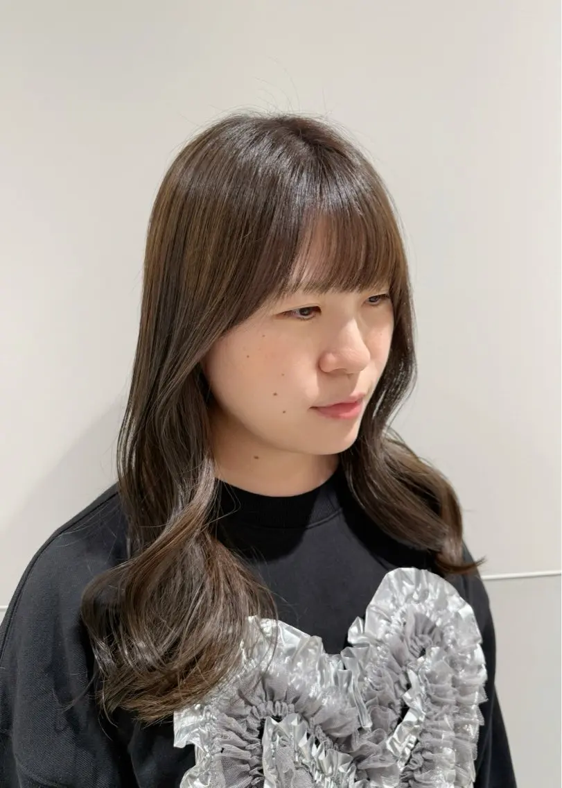 セミロング カット ヘアカラー トリートメント 💎透明感カラー💎 ナチュラルテイストのヘアスタイル