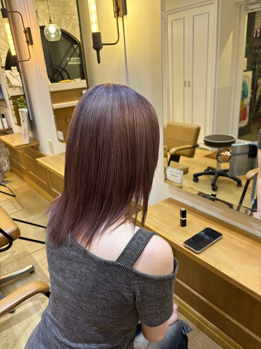 カラー モデル募集 リナ⚡️newi池袋のヘアスタイル