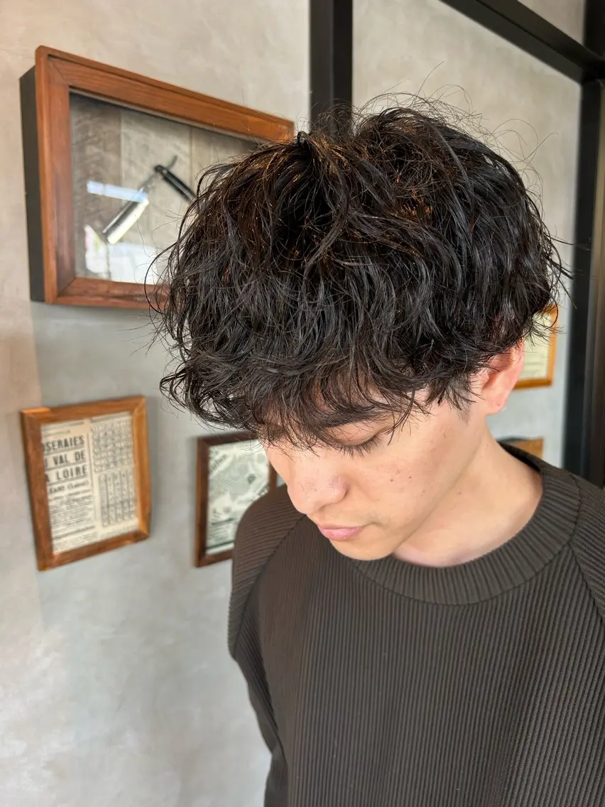 パーマ メンズ メンズパーマ 岡田 七海のヘアスタイル