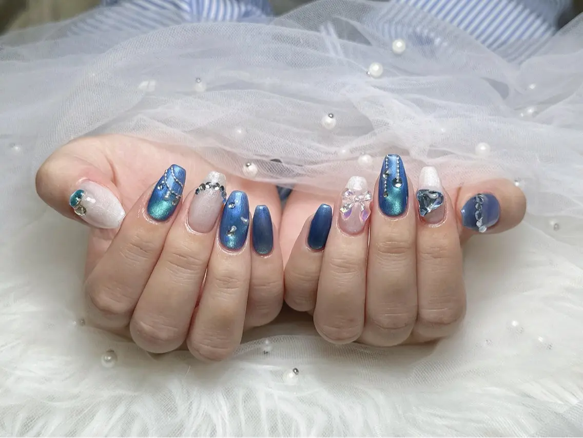 ネイル ハンドネイル Eclat〔エクラ〕 MOEKA𝜗𝜚*のネイルデザイン