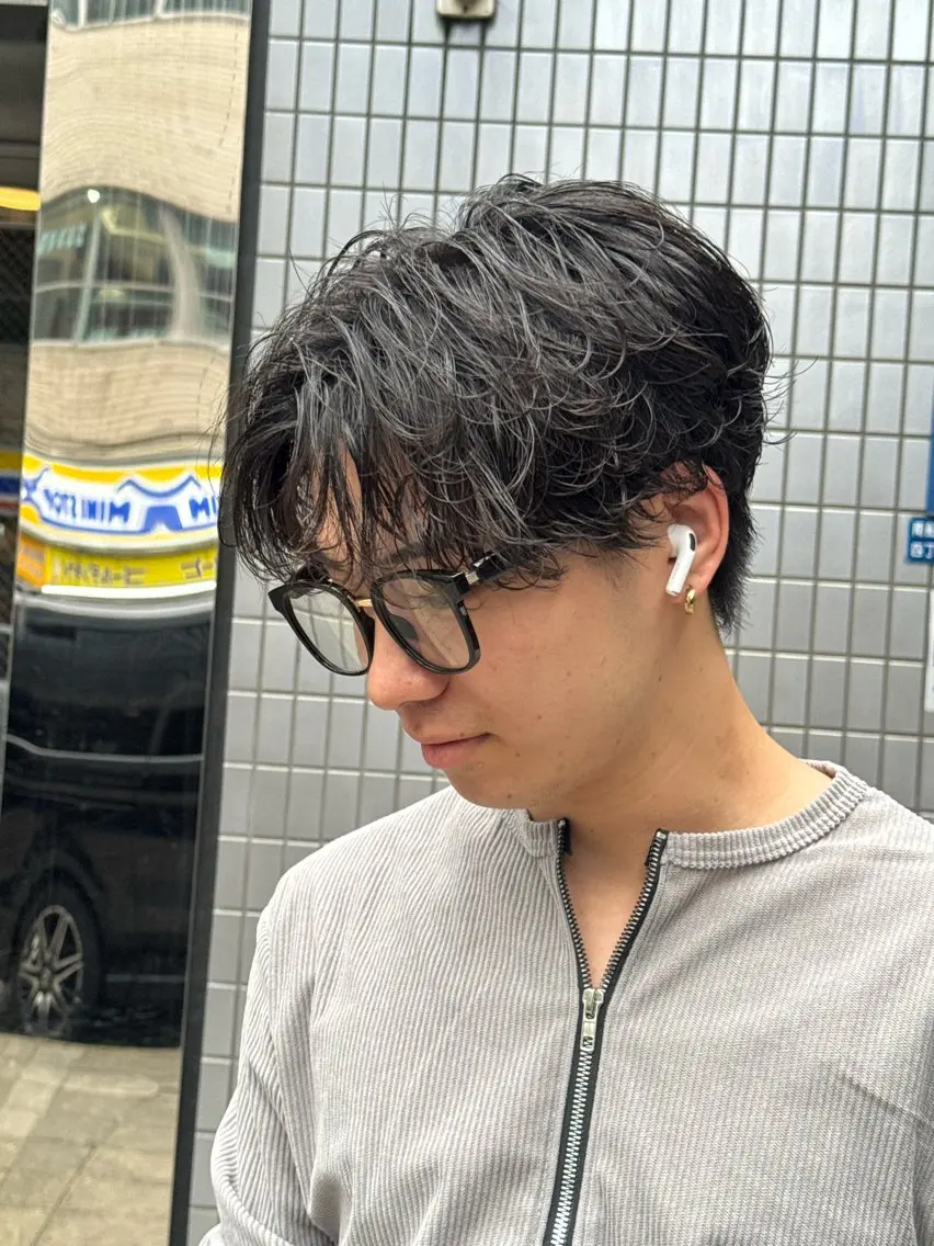 メンズ メンズパーマ 波巻きパーマ メンズの悩み解決屋 花原雅人のヘアスタイル