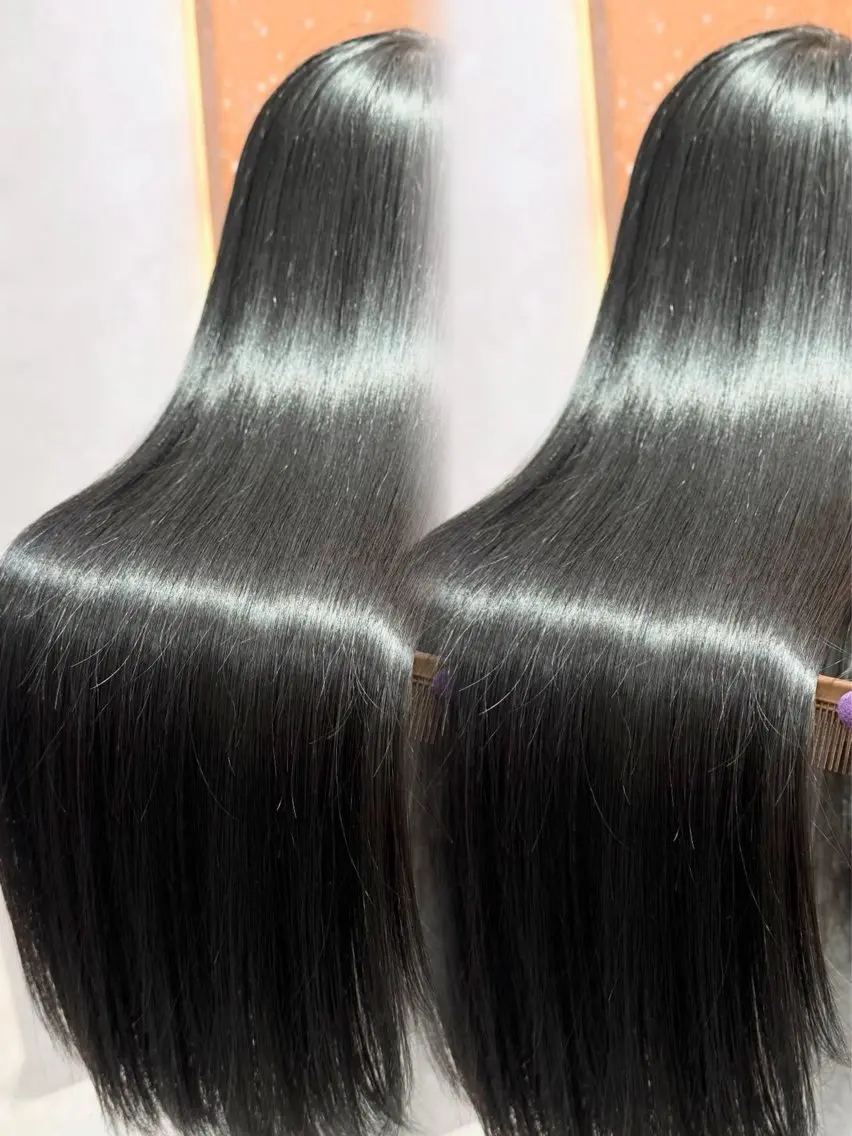 ロング カラー パーマ ヘアアレンジ 髪質改善 縮毛矯正 縮毛矯正 トリートメント 縮毛矯正/髪質改善/ ブリーチ毛/木元渓太のヘアスタイル