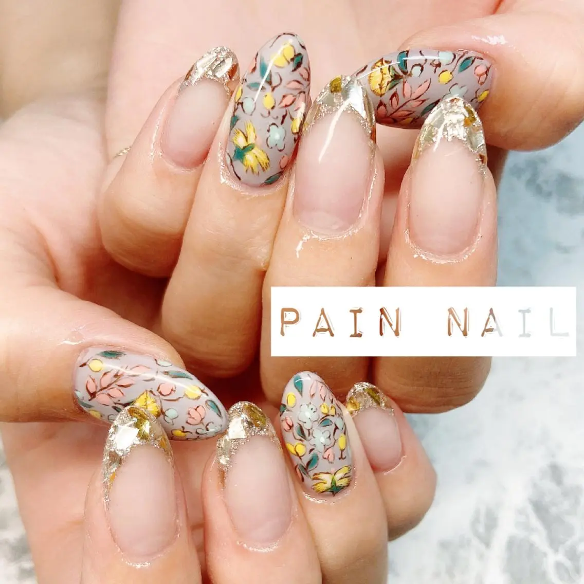 ネイル フレンチネイル ガラスフレンチ おそろいネイル P. nailのネイルデザイン