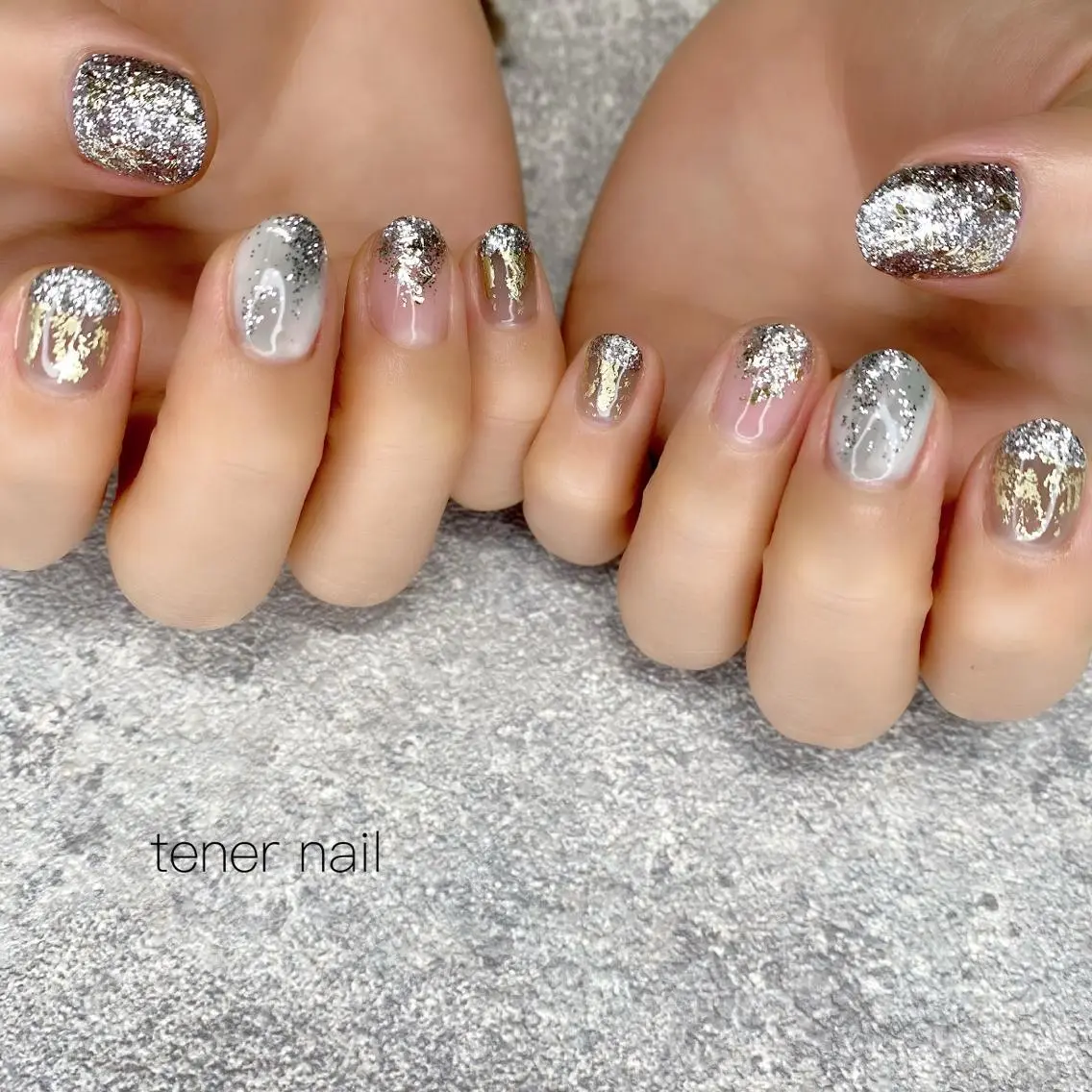 ネイル シルバー テネルネイル tener nailのネイルデザイン