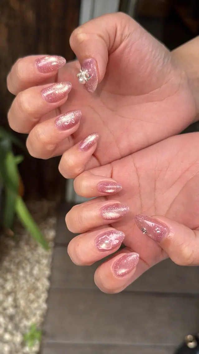 ネイル フラッシュネイル フラッシュマグ フットネイル フレンチネイル 韓国ネイル SAKU nail 作島茜のネイルデザイン