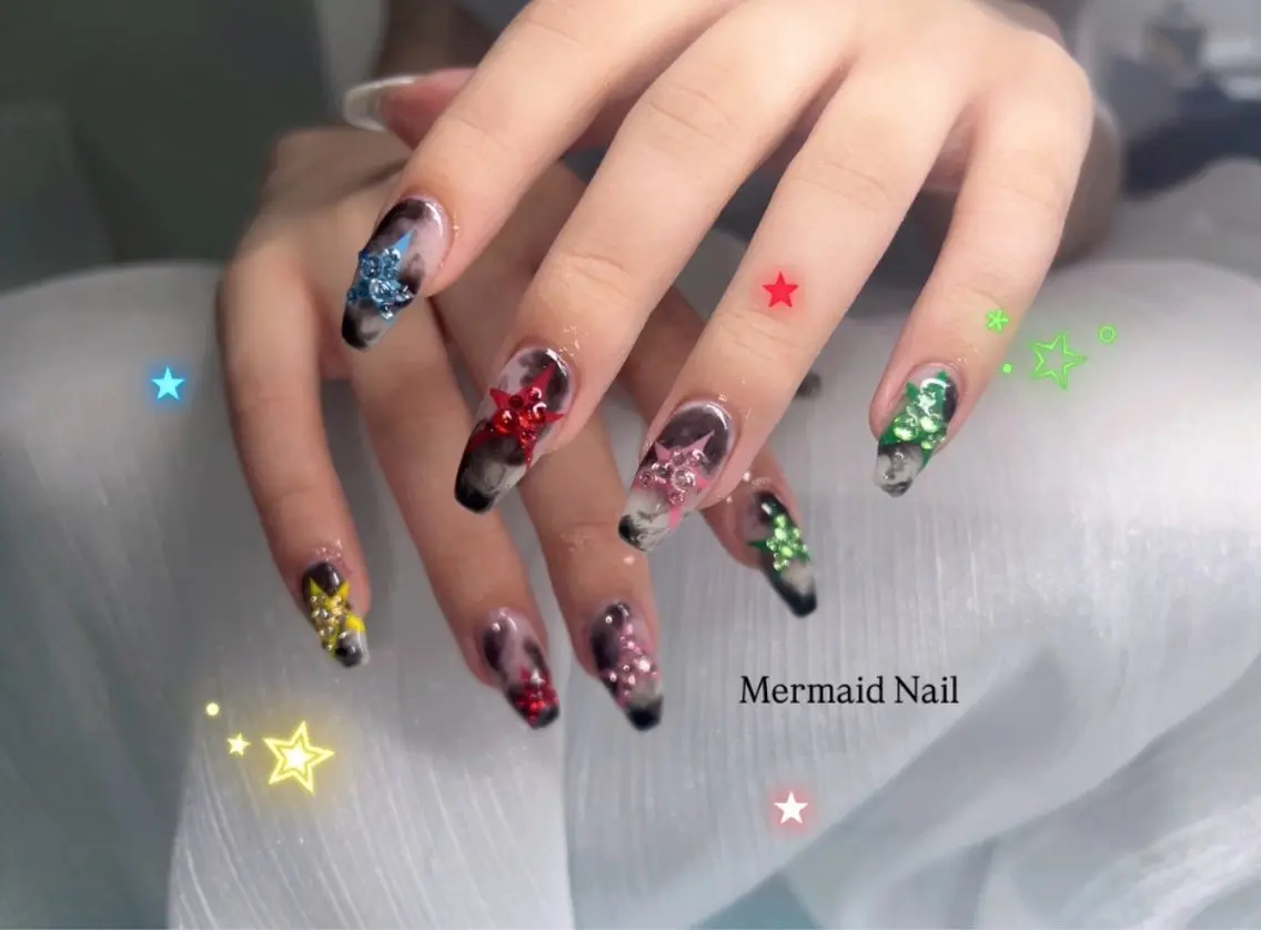ネイル ハンドネイル Mermaid Nail / りりかのネイルデザイン