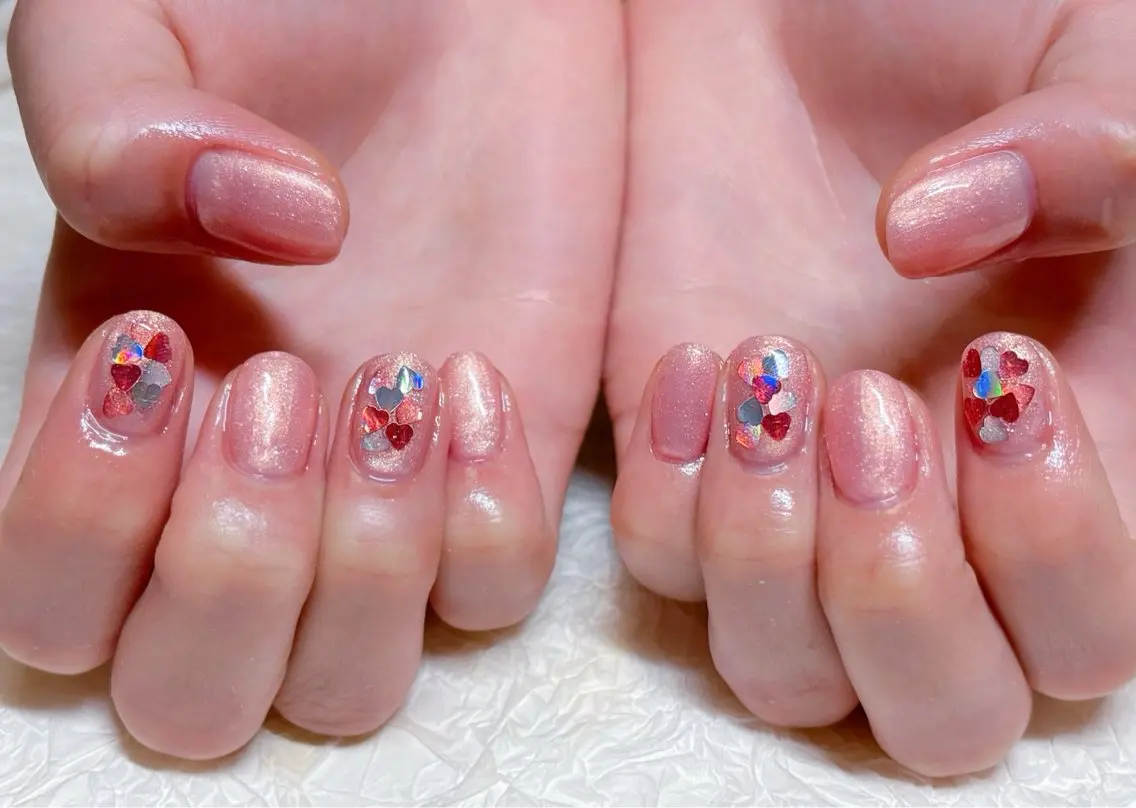 ネイル アートネイル ハート 💫ゆか_ Nailartistのネイルデザイン