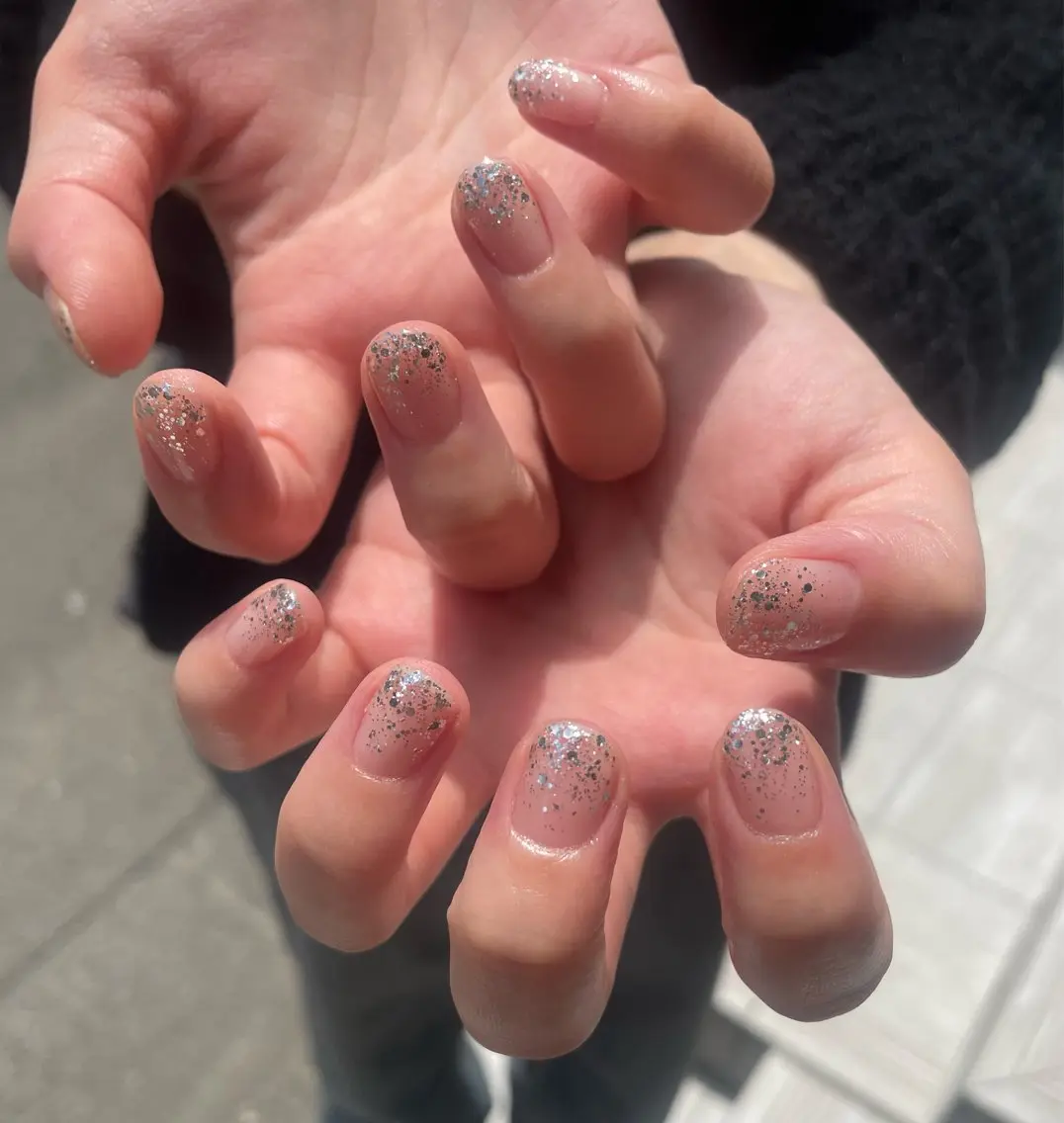ネイル グラデーション キラキラネイル ラメ(グリッター) ラメグラデーション ハンドネイル koya sachiko♡のネイルデザイン