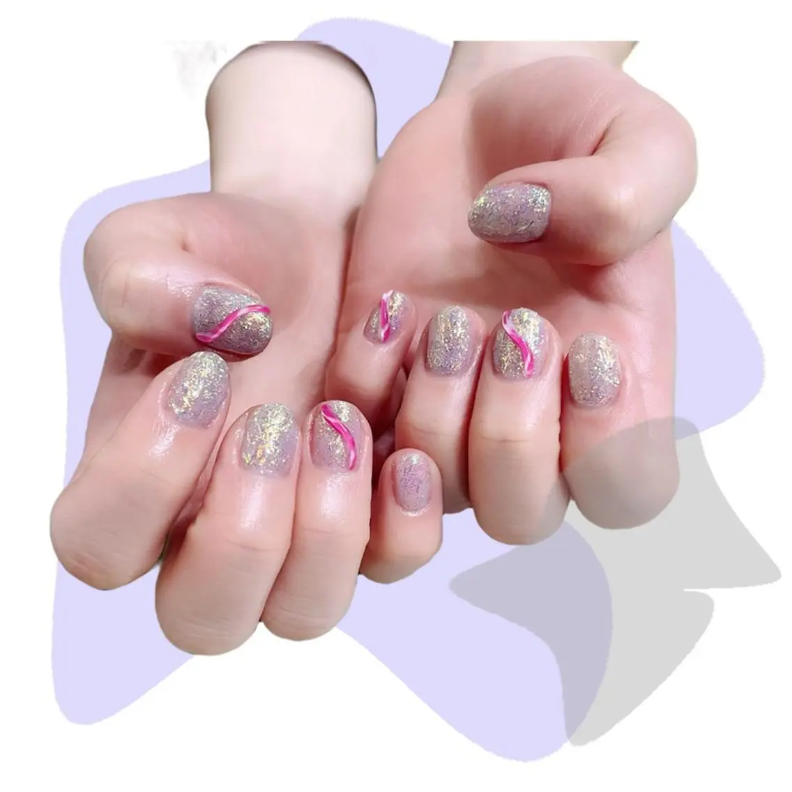 ネイル オーロラネイル 氷ネイル・うるうるネイル 韓国ネイル マグネットネイル ミラーネイル VOLLMOND nailのネイルデザイン