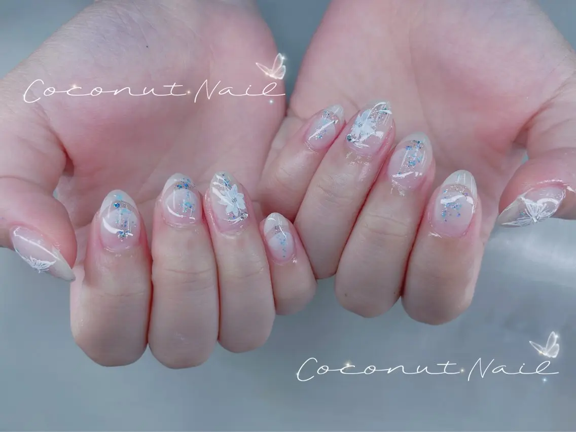 ネイル HOSHINO NAIL_長さだしのネイルデザイン