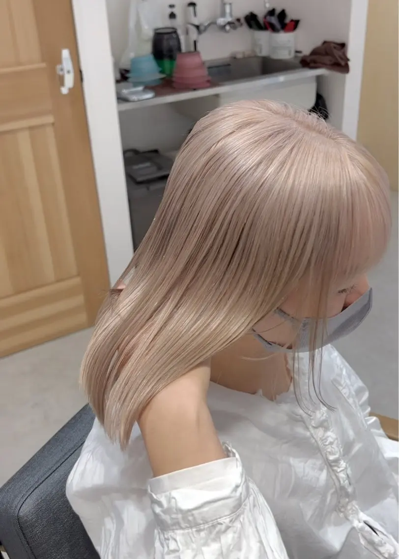 6月限定‼️[🌸🫧うる艶スチームトリートメント付き🫧🌸] 🧼🥣ケアブリーチ➕カラー➕カット🥣🧼の写真