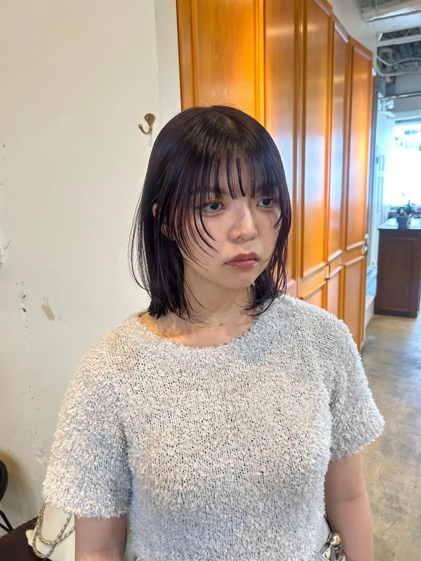 ミディアム カラー カット ヘアカラー ナチュラル大人っぽい スタイル　MAORIのヘアスタイル