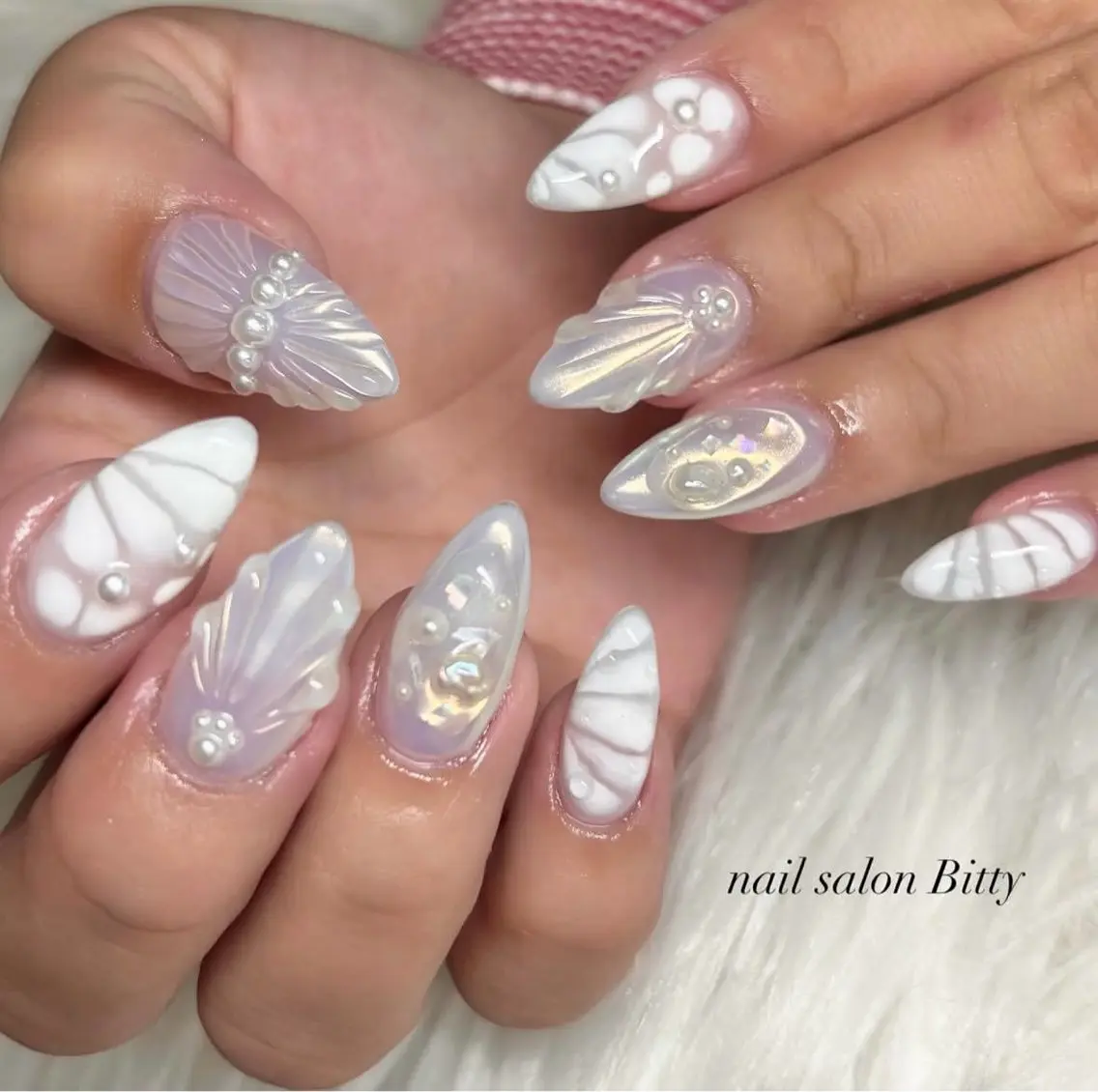 ネイル ハンドネイル Bitty momona🩵✨のネイルデザイン