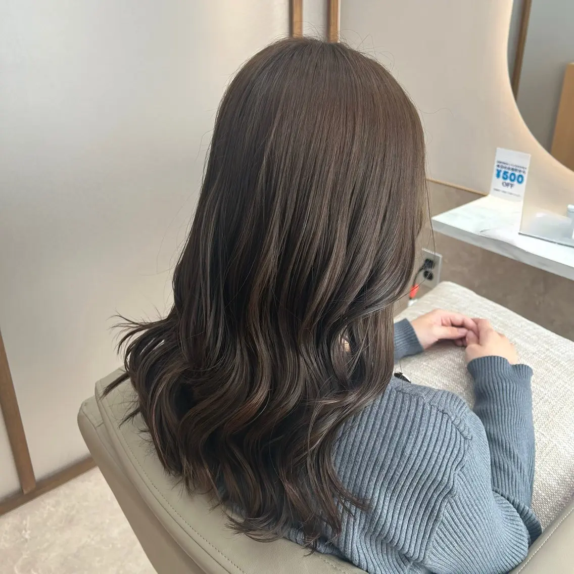 【✨️ご新規様限定✨️】レディースカット+髪質改善ケアカラー+超音波クイックトリートメントの写真