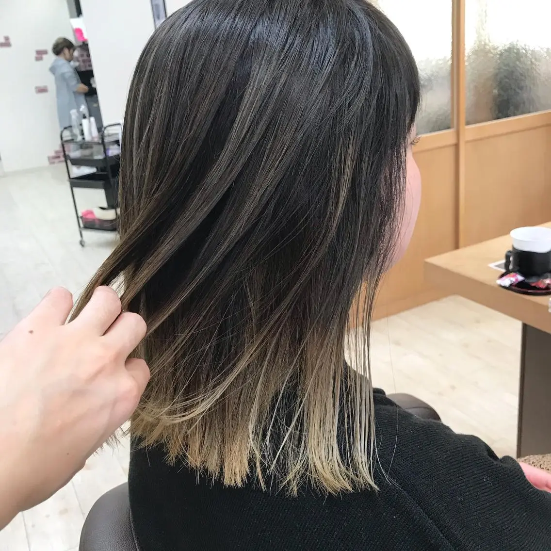 ミディアム カラー カット ヘアカラー トリートメント Lien 深井店のヘアスタイル