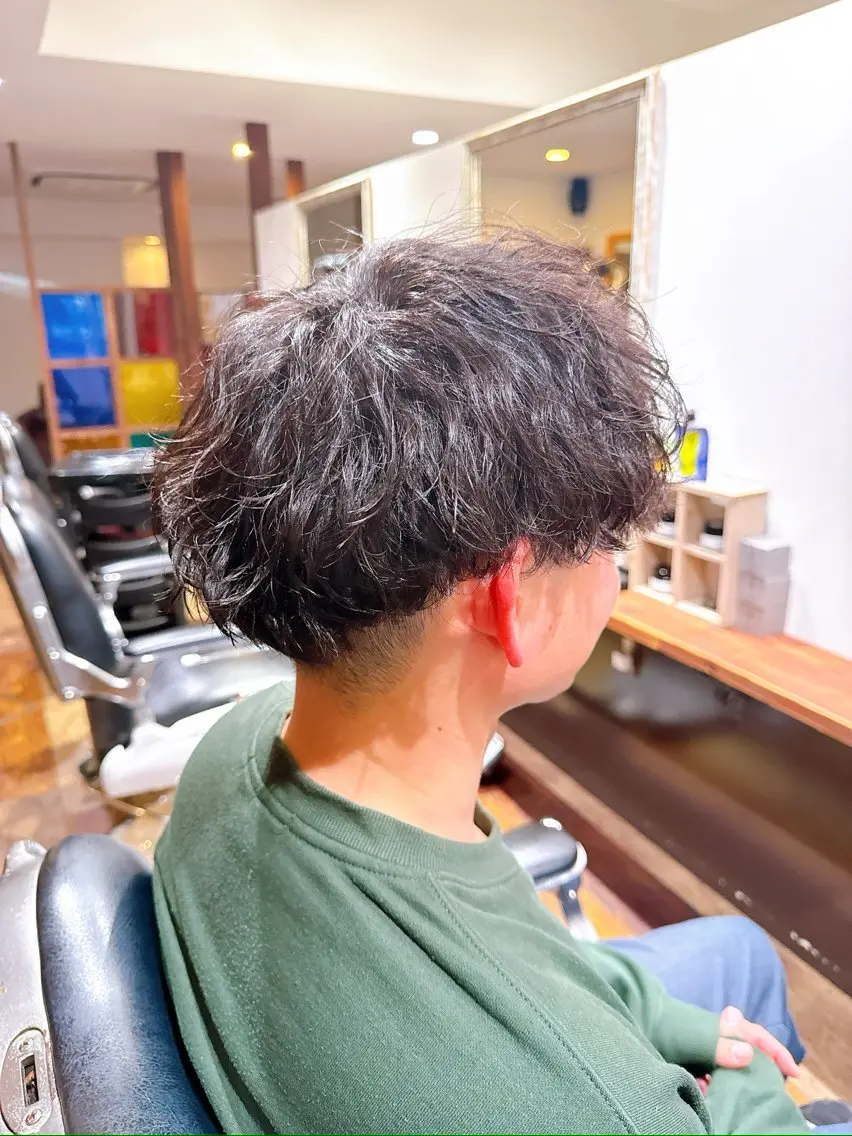 パーマ メンズ メンズパーマ 波巻きパーマ カット パーマ 松村 未央のヘアスタイル