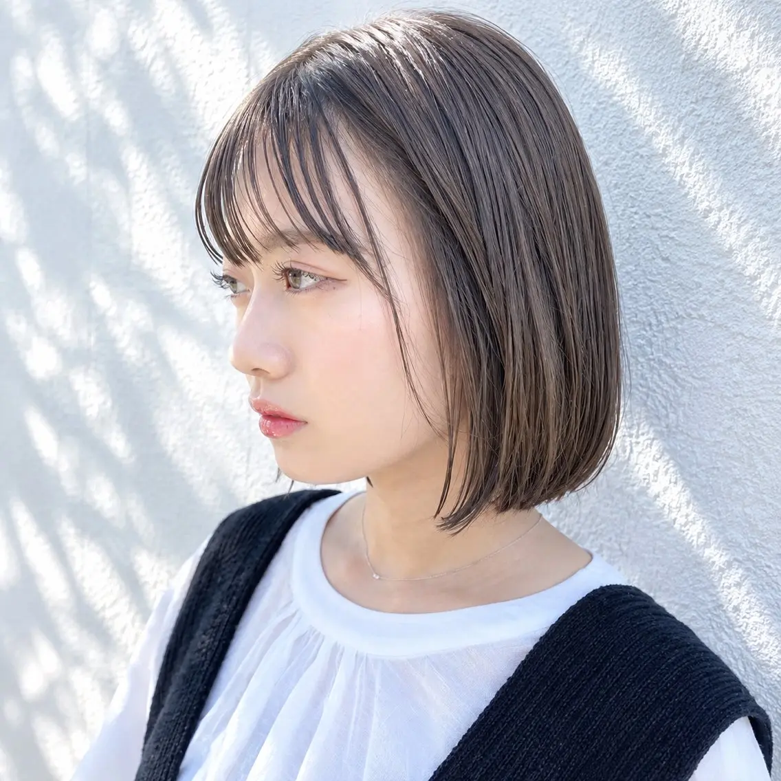 ミディアム カラー 透明感カラー ボブ カット ヘアカラー 鈴木 翔梧のヘアスタイル