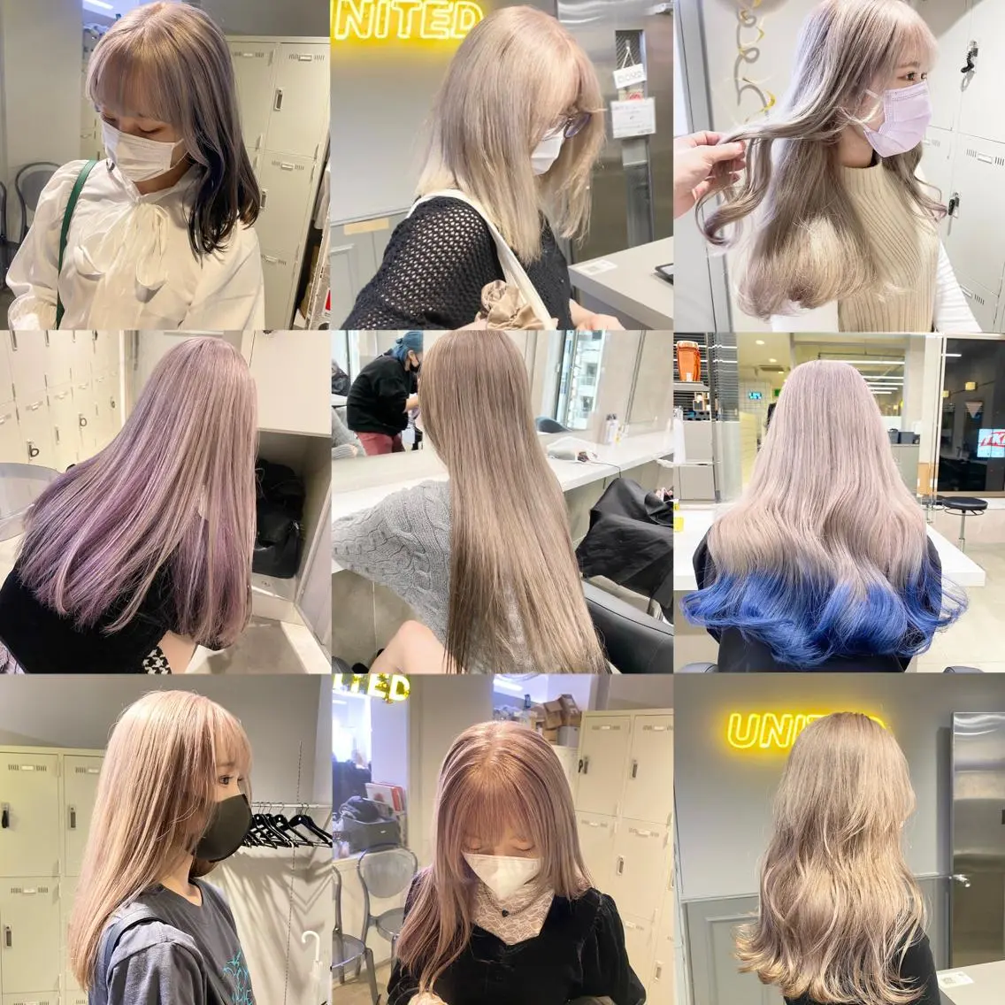 ミディアム カラー ヘアカラー ヘアセット 韓国/トレンド レイヤー【101】のヘアスタイル
