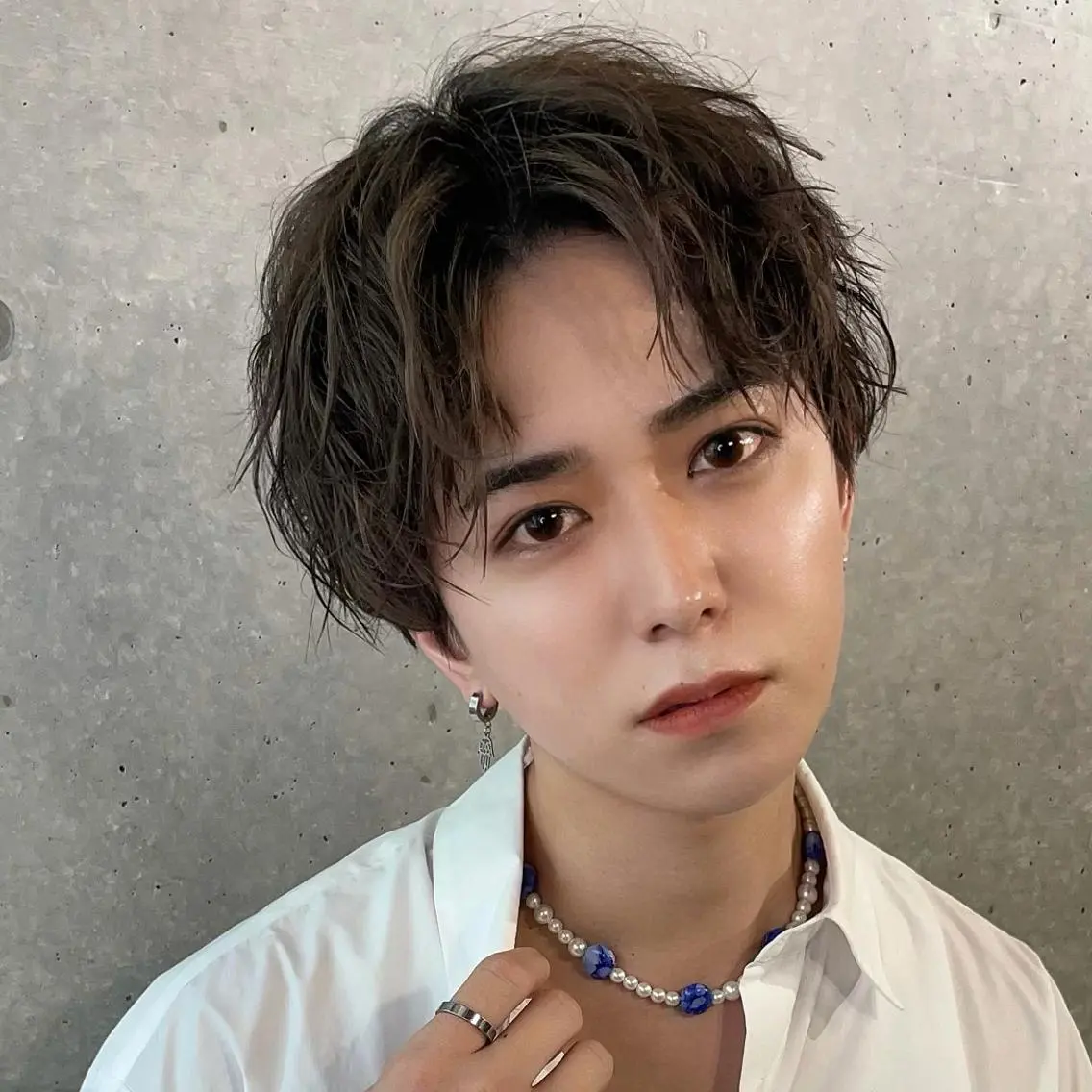 メンズ センターパート メンズパーマ カット パーマ メンズパーマの達人 KAITOのヘアスタイル
