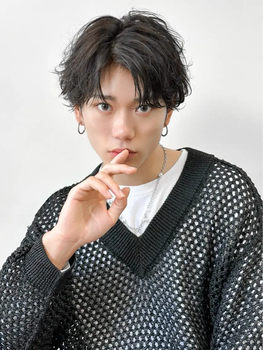 ショート パーマ メンズ カルマパーマ メンズパーマ レイヤーカット メンズ特化/パーマ 職人/ひかるのヘアスタイル