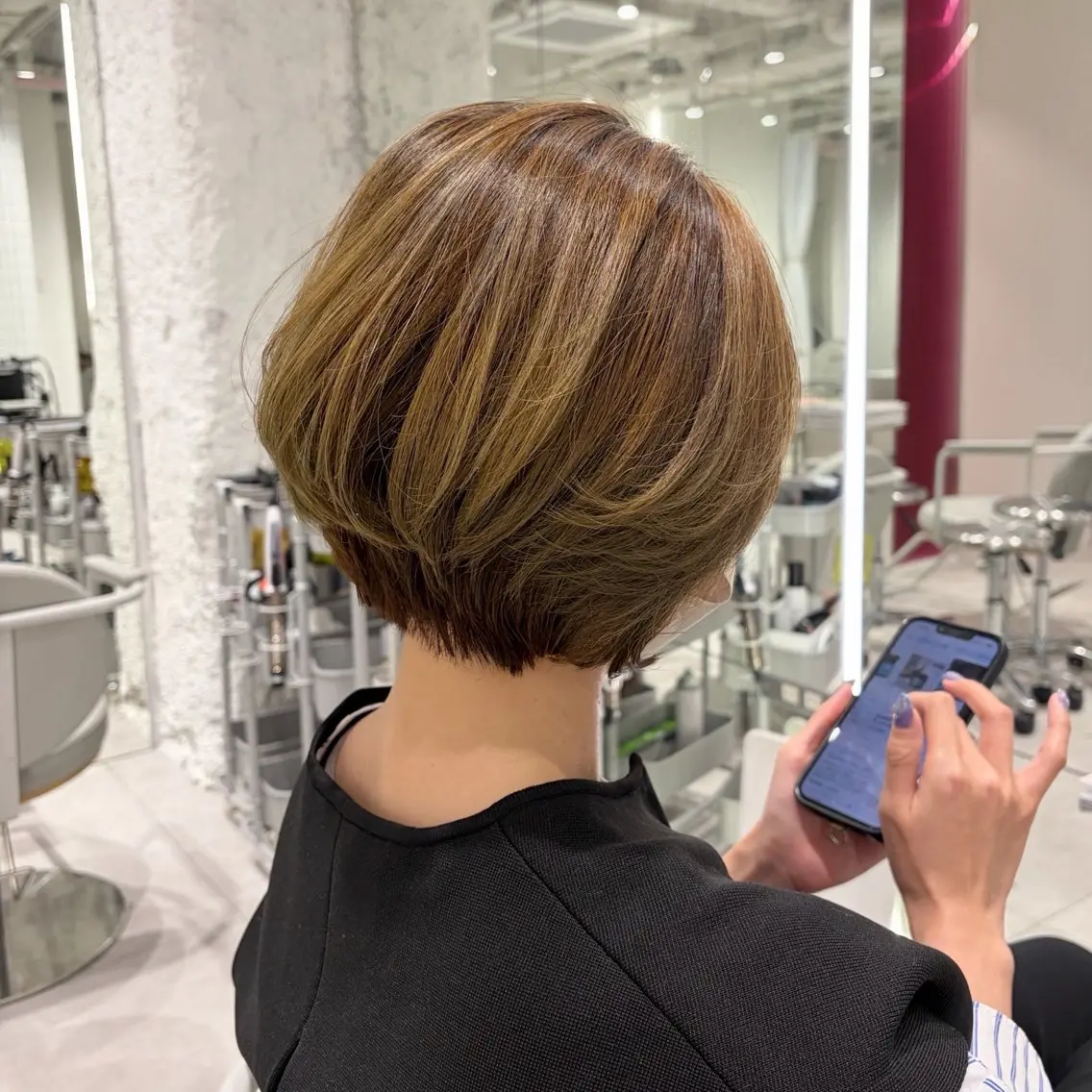 ショート ショートボブ ボブ ショートヘア レイヤー♡ショート 石川優奈のヘアスタイル