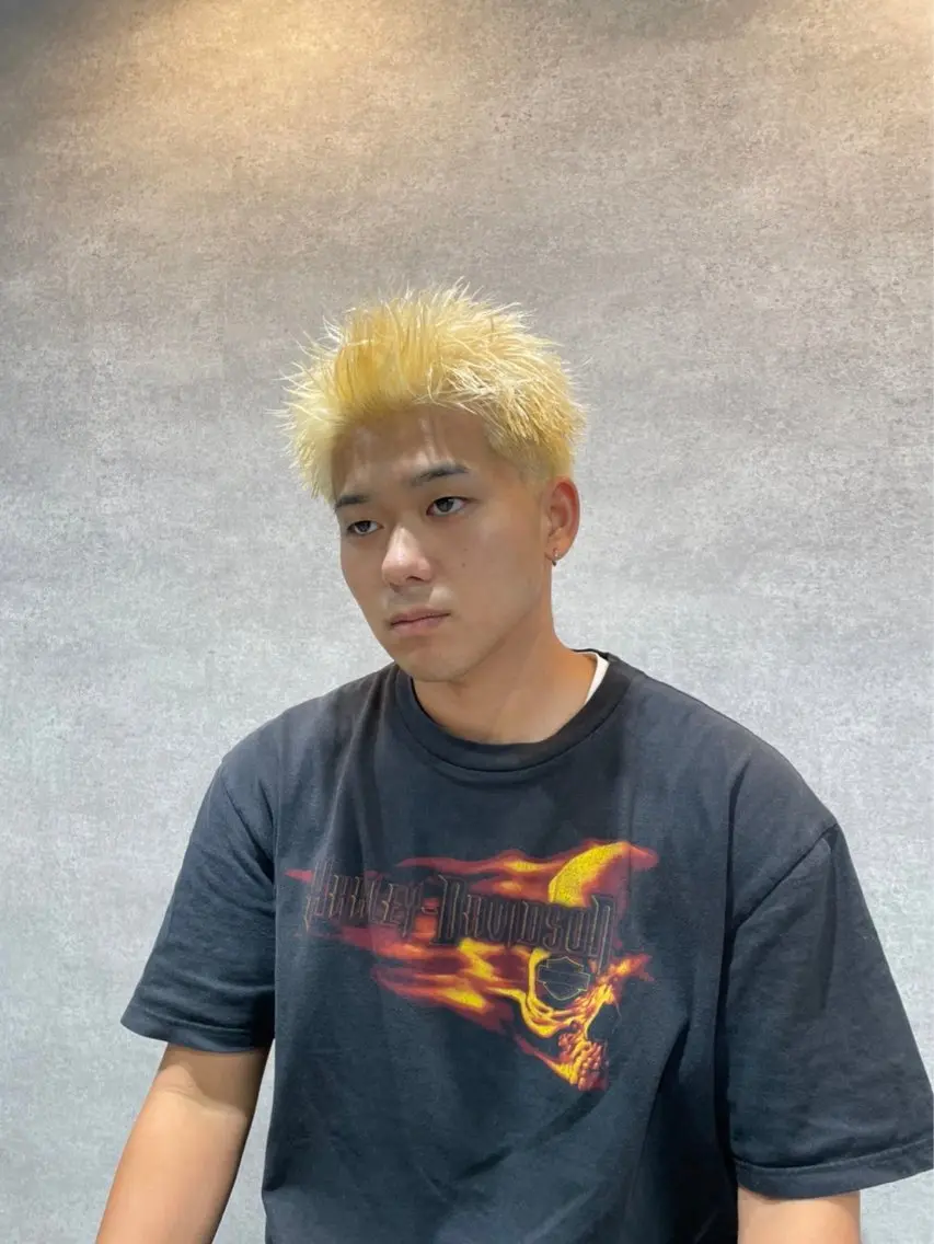 ショート カラー パーマ メンズ カット ヘッドスパ ヘアセット 🔥メンズ 特化🔥菊水皐暉🔥のヘアスタイル