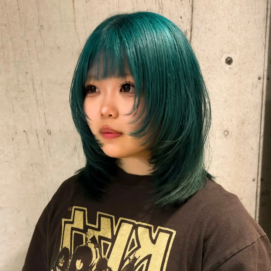 ミディアム カラー レイヤーカット カット ヘアカラー トリートメント 柔め透明感血色カラー 暖色/レイヤー/ゆいのヘアスタイル