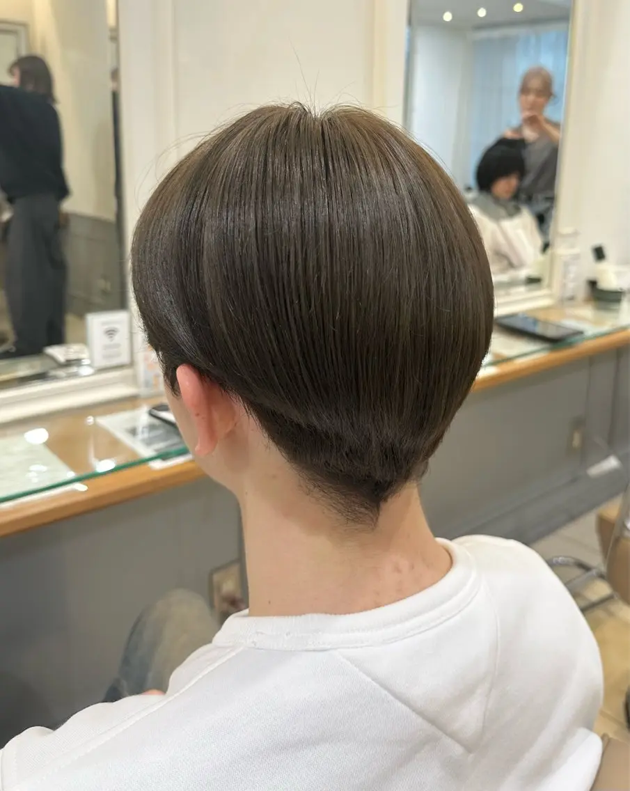 カラー メンズ ベージュカラー オリーブベージュ ヘアカラー 横浜⭐️カラー モデル🌻あみ🌻のヘアスタイル