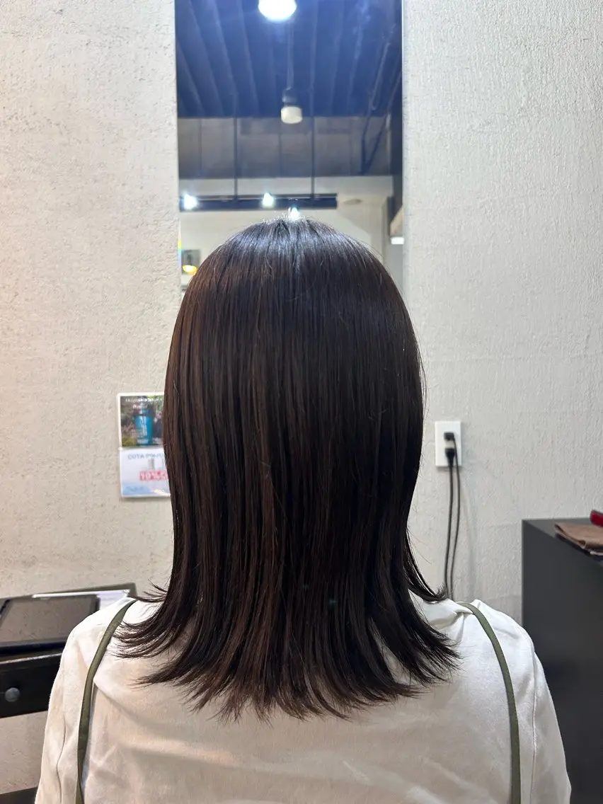 【高彩度カラー(白髪染め可)】+【ケアトリートメント】の写真