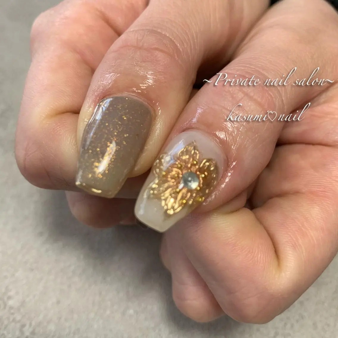ネイル マグネットネイル ミラーネイル ニュアンスネイル KASUMI♡ Nailのネイルデザイン