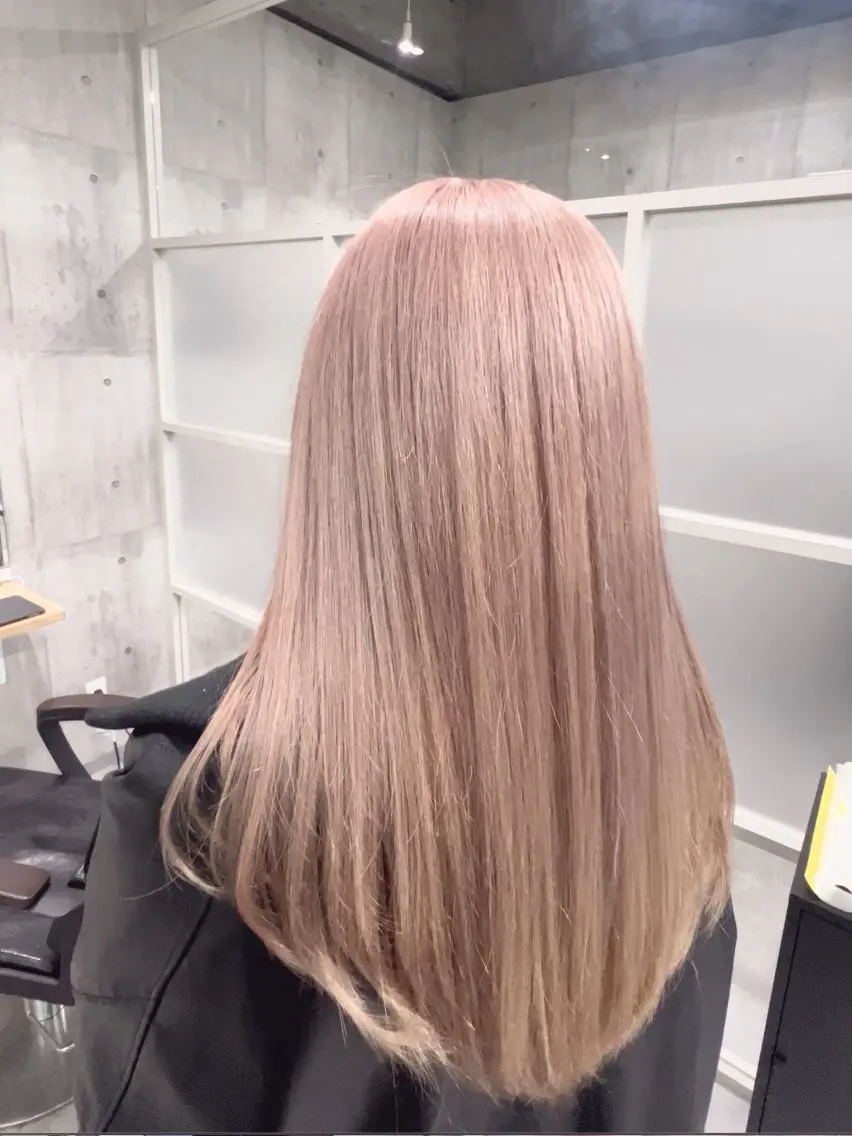 ロング カラー ブリーチ ケアブリーチ ダブルカラー イヤリングカラー ハイライトカラー ヘアカラー newi ナカノのヘアスタイル