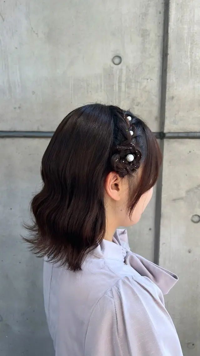 ミディアム ヘアアレンジ ボブ MINX　長池 陽菜🎀のヘアスタイル