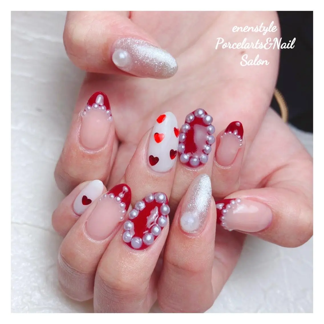 ミディアム ネイル 🐾enen style 🐾のネイルデザイン
