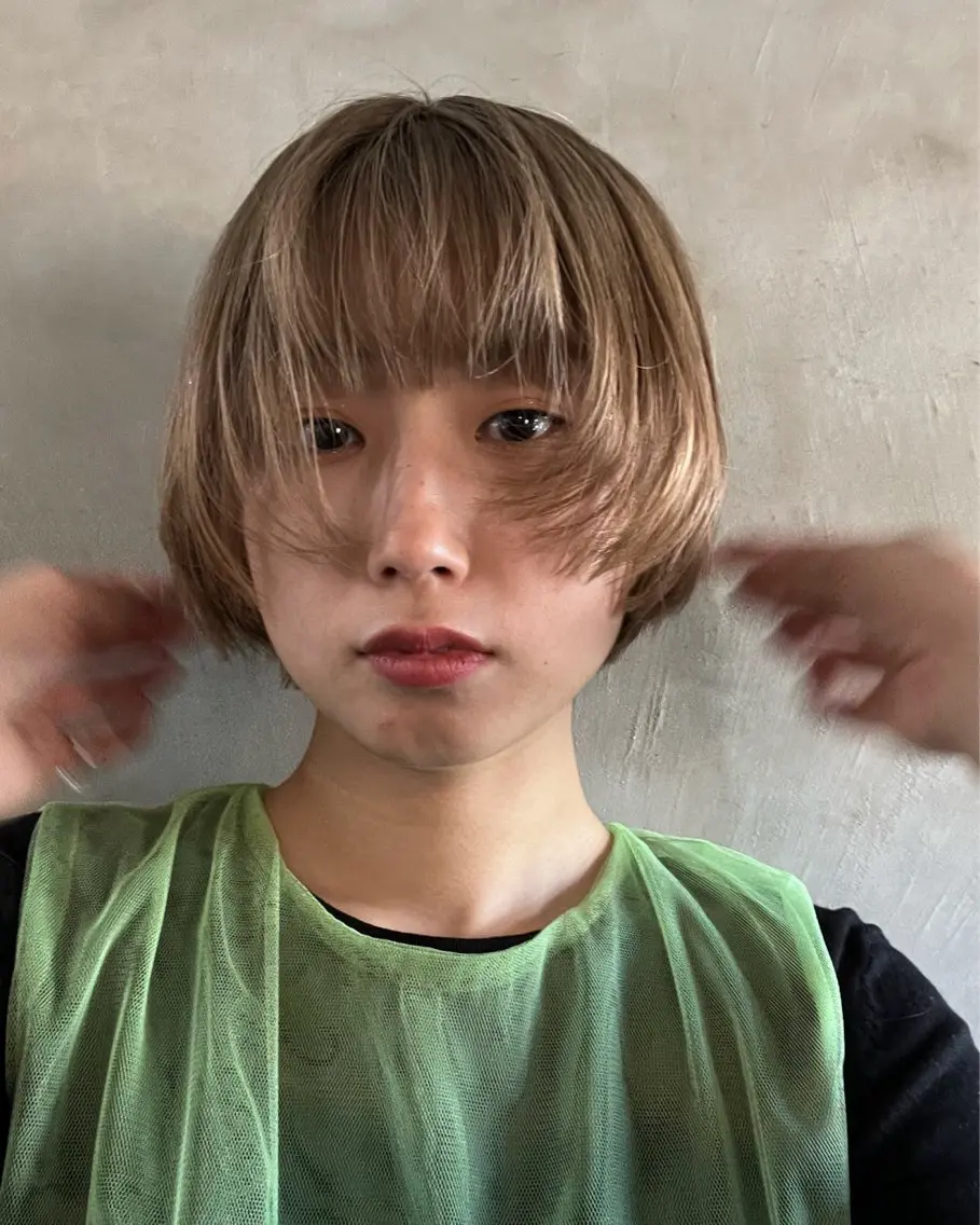 ショート カラー ベージュカラー ブリーチ 渋谷/原宿/メンズ/ コヤマトモヤのヘアスタイル