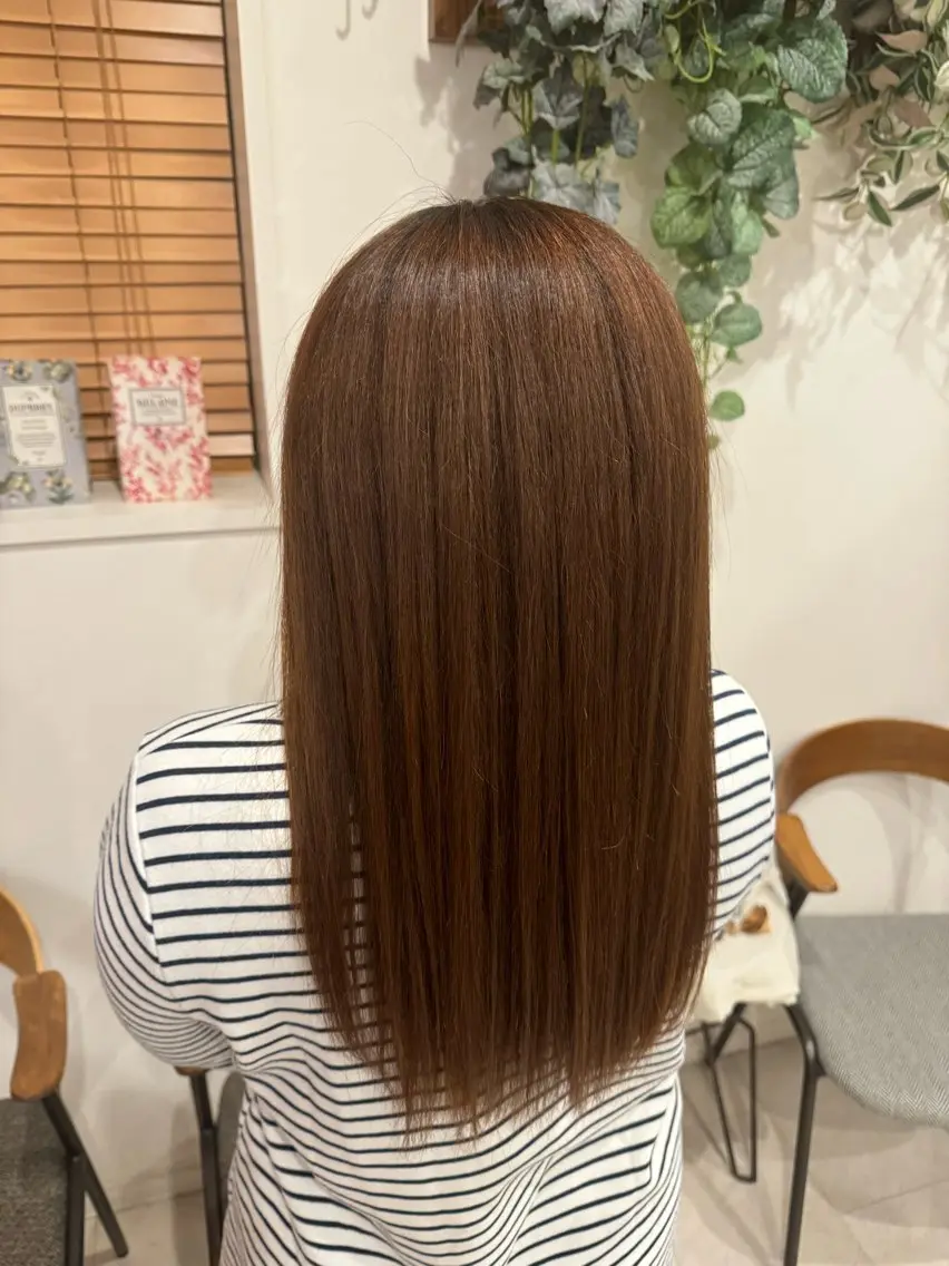 ロング 縮毛矯正 前澤 秀斗のヘアスタイル