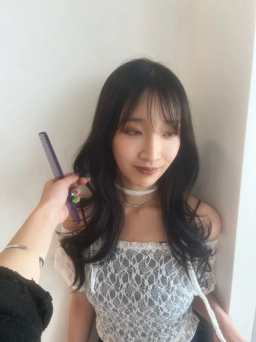 ロング カラー カット ヘアカラー トリートメント 多系統似合わせ/ tsuburaのヘアスタイル